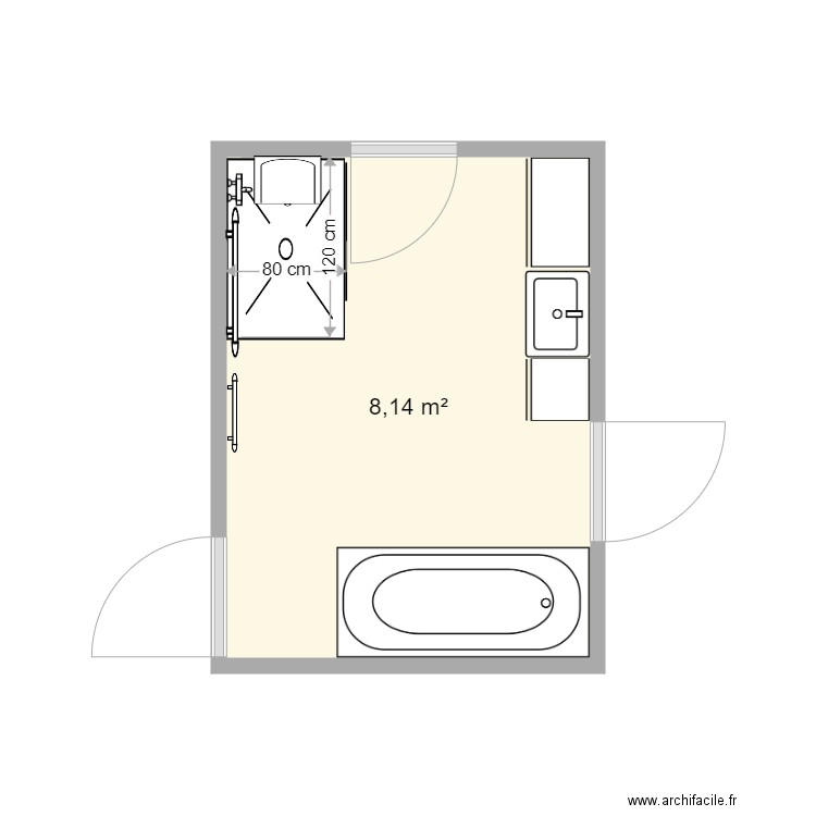 Texier SDB projet. Plan de 0 pièce et 0 m2