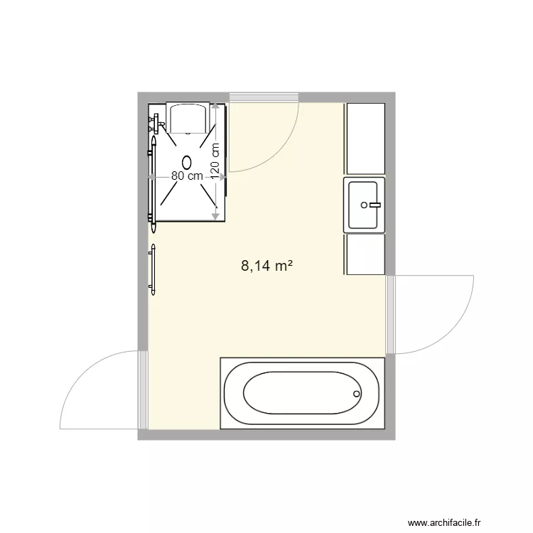 Texier SDB projet. Plan de 