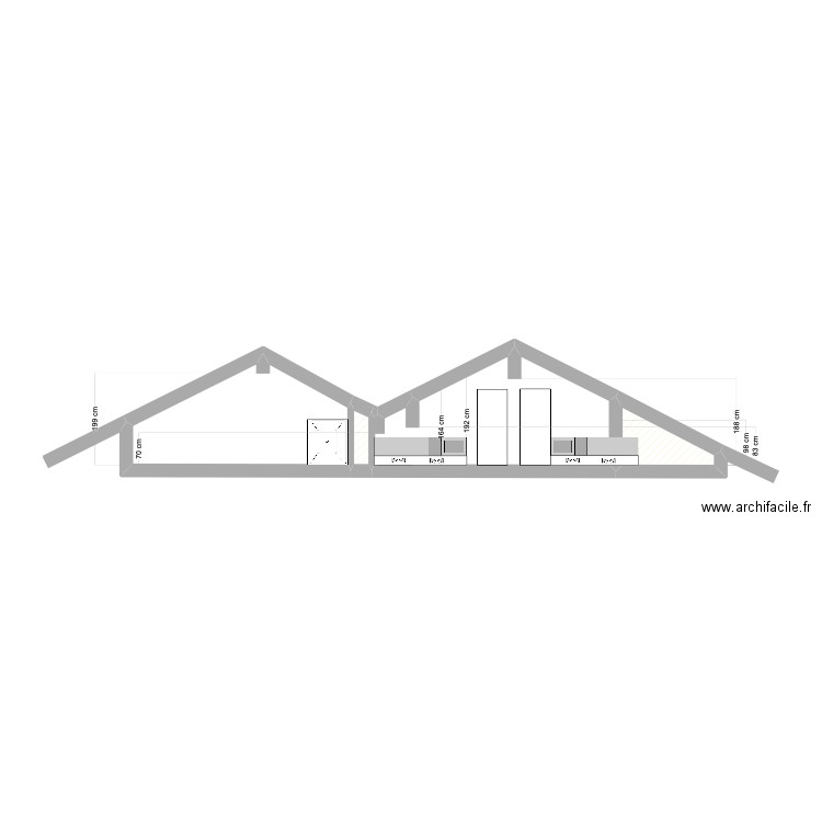 AMENAGEMENT DORTOIR OUEST. Plan de 0 pièce et 0 m2
