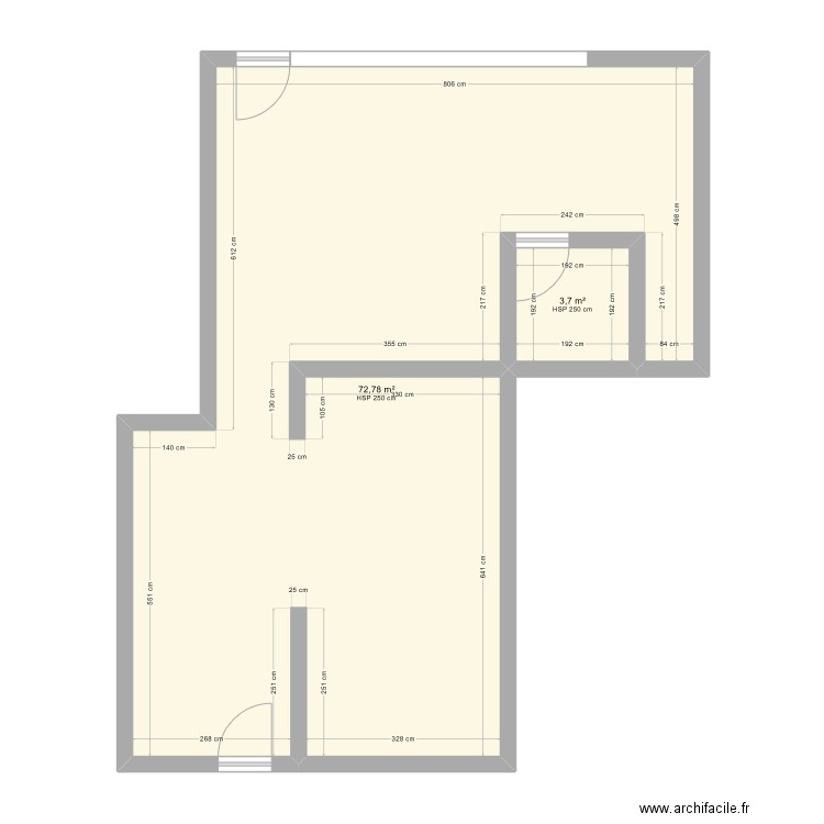 plan original work 1. Plan de 2 pièces et 76 m2