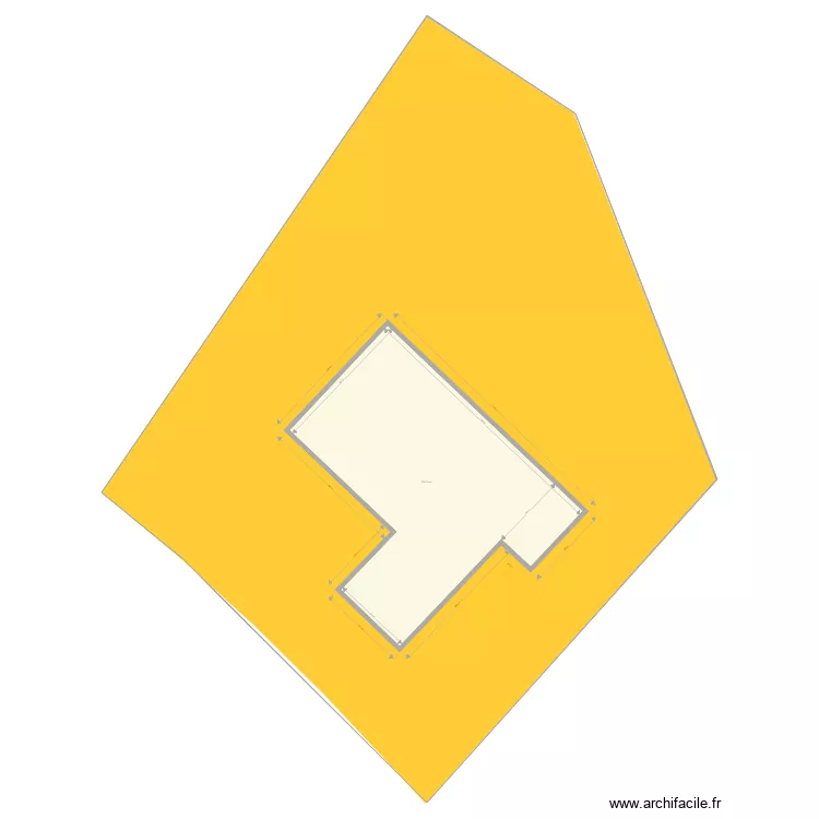 Parcelle et maison. Plan de 