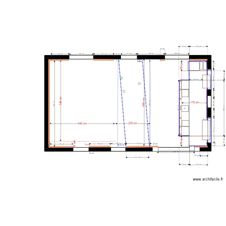 Plan comptoir implant. Plan de 0 pièce et 0 m2