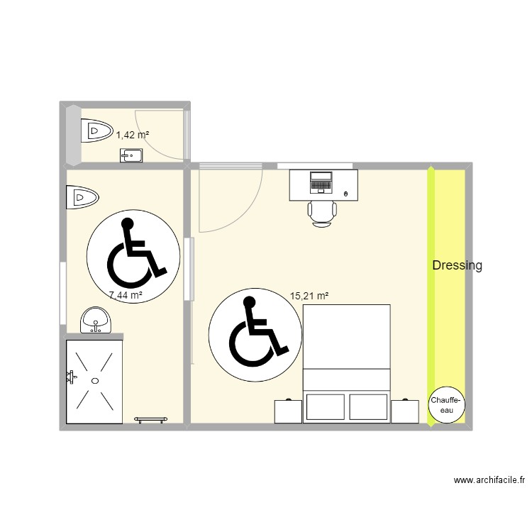 chambre lilou 1. Plan de 0 pièce et 0 m2