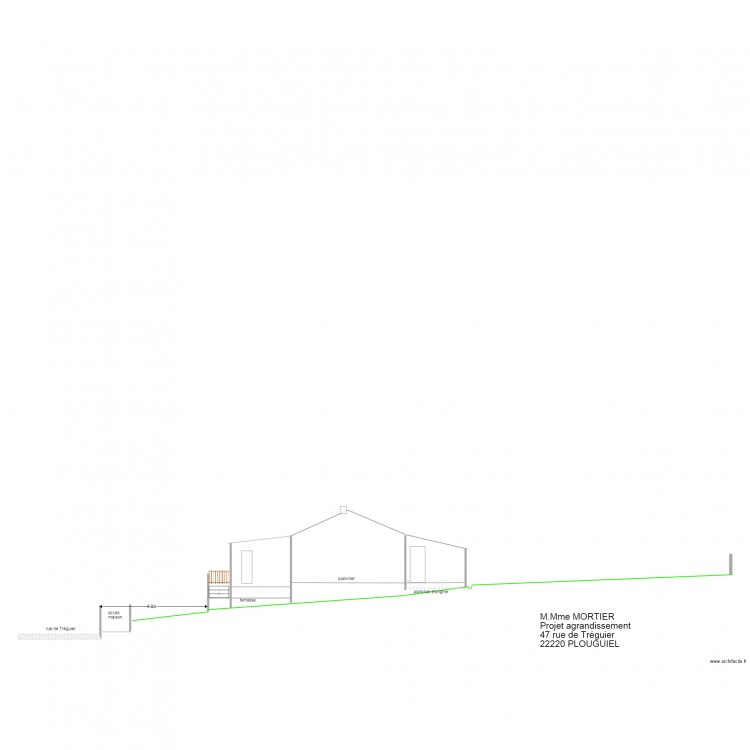 PLOUGUIEL coupe AA. Plan de 0 pièce et 0 m2