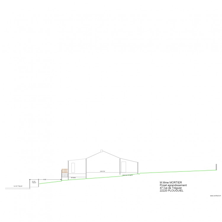 PLOUGUIEL coupe AA. Plan de 0 pièce et 0 m2