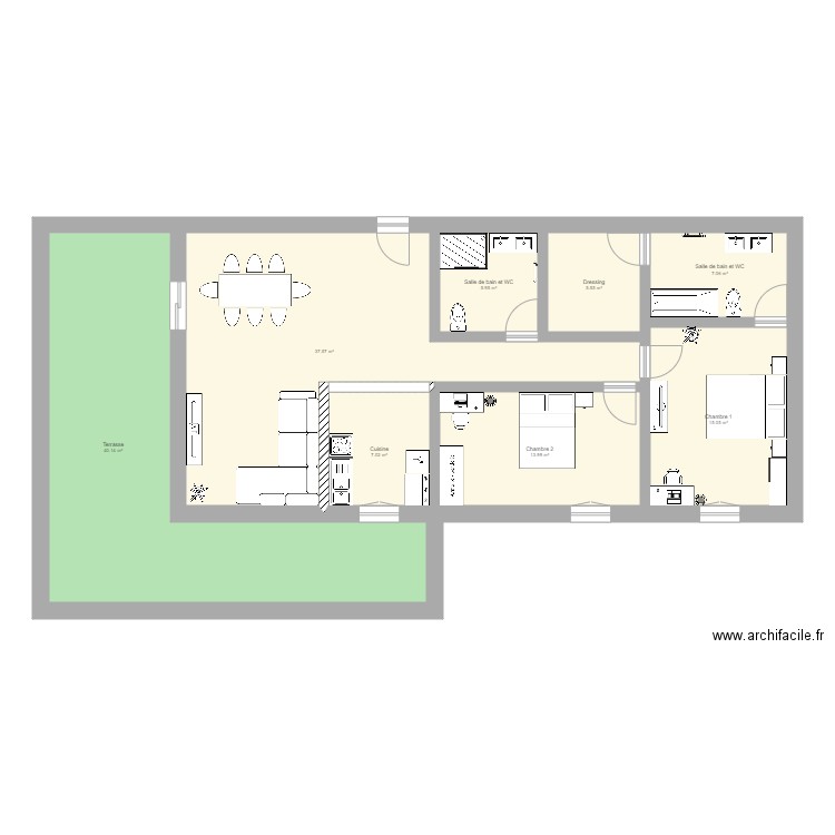Appartement X. Plan de 0 pièce et 0 m2