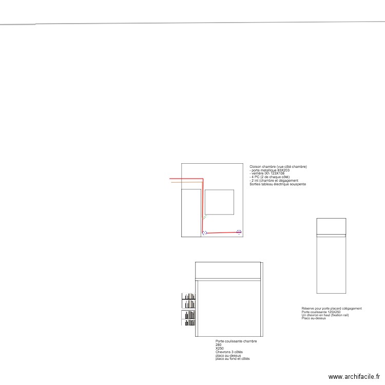 Gilly rdc cible détails cloisons. Plan de 0 pièce et 0 m2