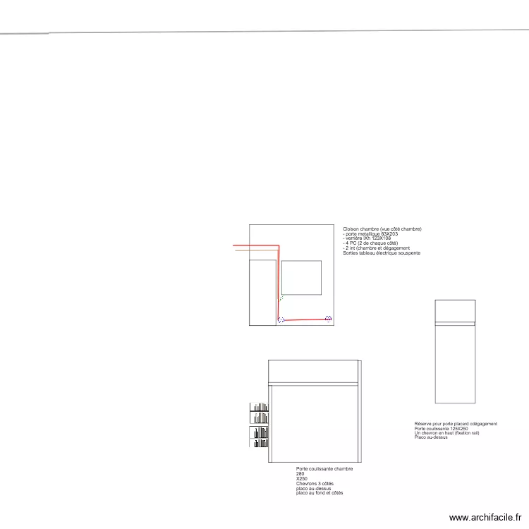 Gilly rdc cible détails cloisons. Plan de Gilly rdc cible détails cloisons. Plan de