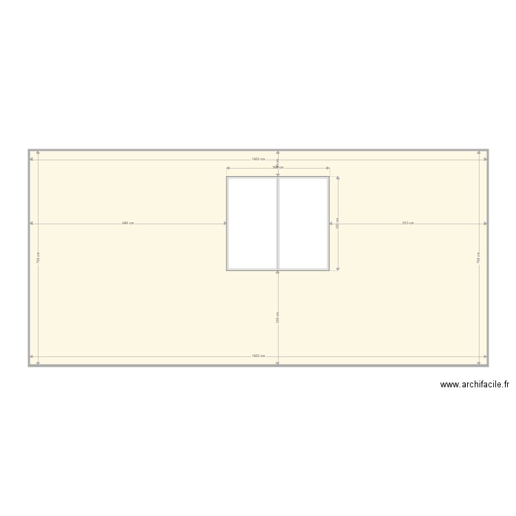 wall 5 window X 3. Plan de 1 pièce et 120 m2