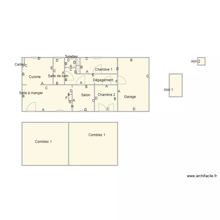 Croquis PASQUELIN PLOMB. Plan de 