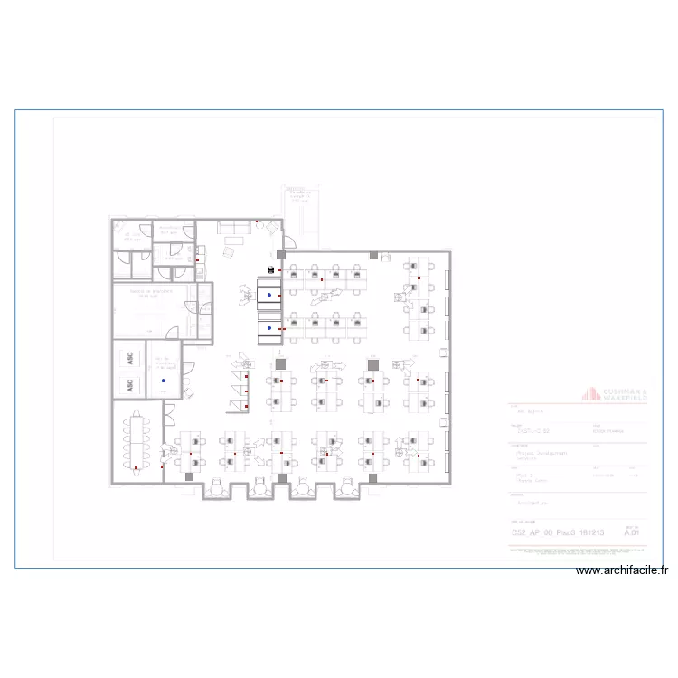 castilho 3eme v8 open space. Plan de 
