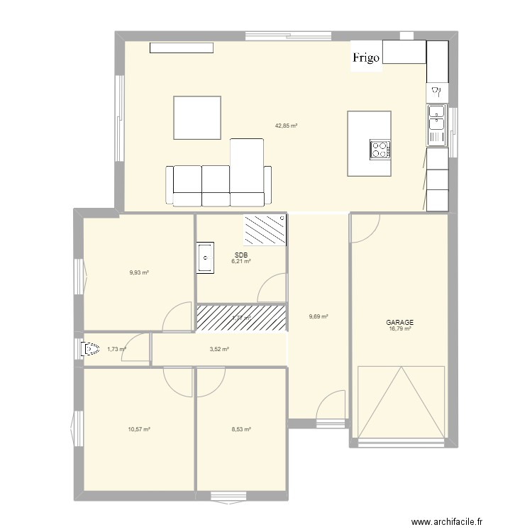 Villa confort. Plan de 10 pièces et 112 m2