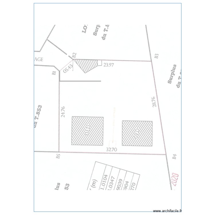 Sereines Plan Cadastral vers 02. Plan de 0 pièce et 0 m2