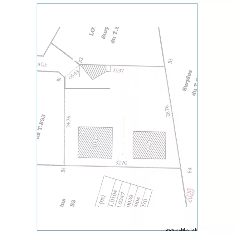 Sereines Plan Cadastral vers 02. Plan de 