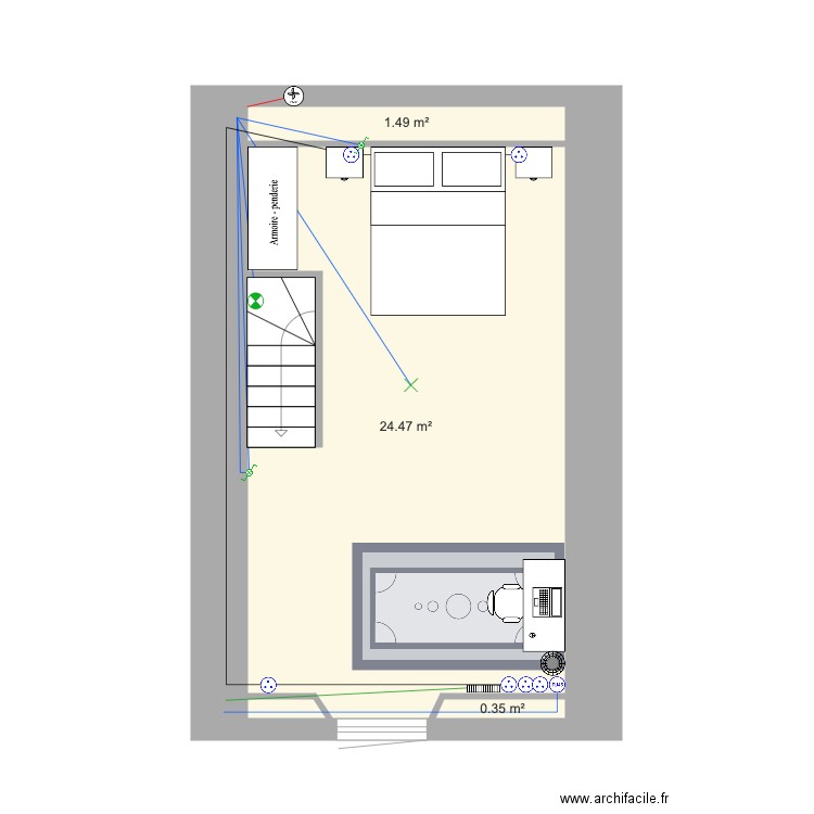 Le Rozel Chambre 2e étage complet. Plan de 0 pièce et 0 m2