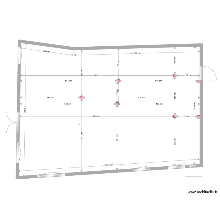 SuchelR1 VIDE. Plan de 1 pièce et 73 m2