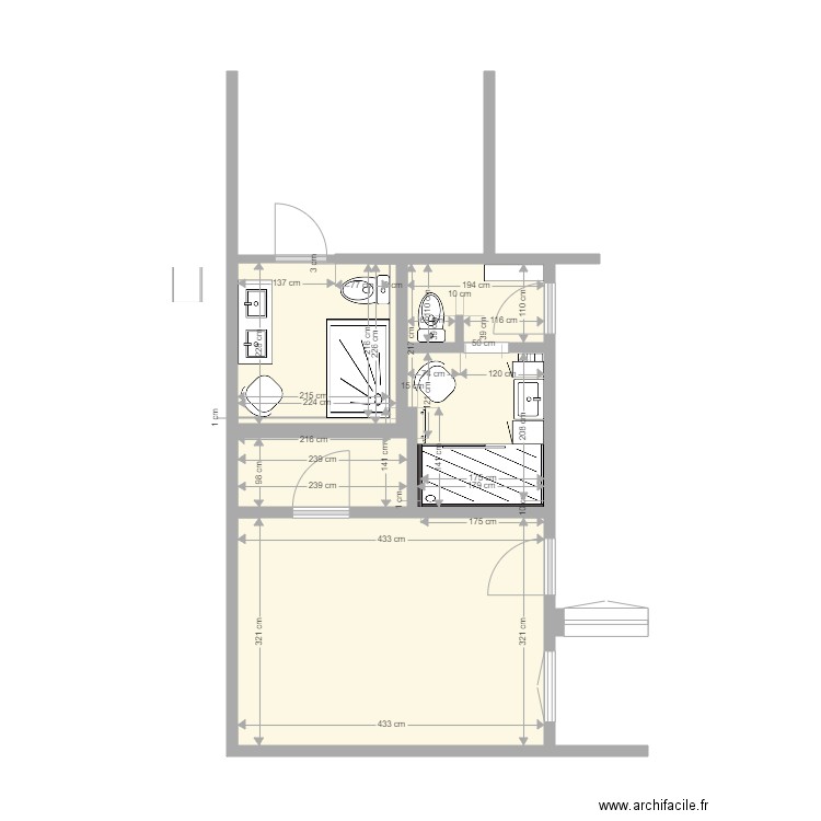 Salle de Bain Clermont Sol4 Stephane modifie. Plan de 0 pièce et 0 m2