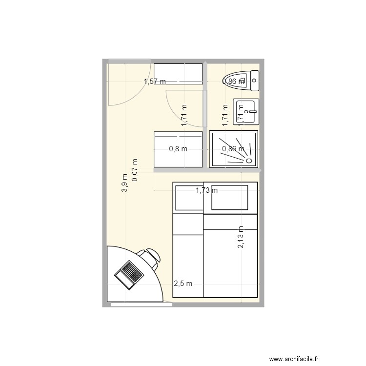 EX CHAMBRE 7. Plan de 0 pièce et 0 m2