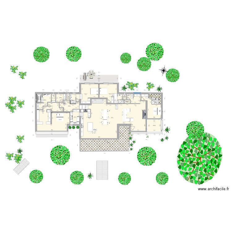 Roc 04. Plan de 17 pièces et 380 m2