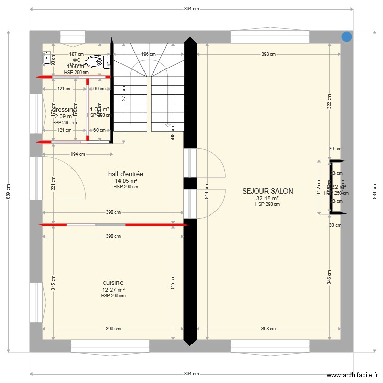 PLAN RDC FUTUR ZIELONKA. Plan de 0 pièce et 0 m2