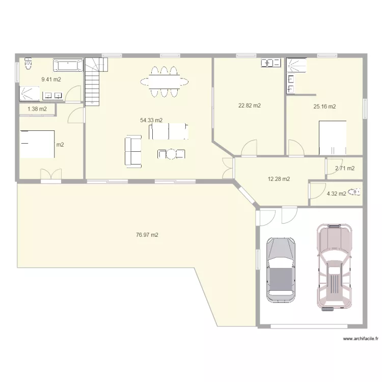 &eacute;bauche maison. Plan de 