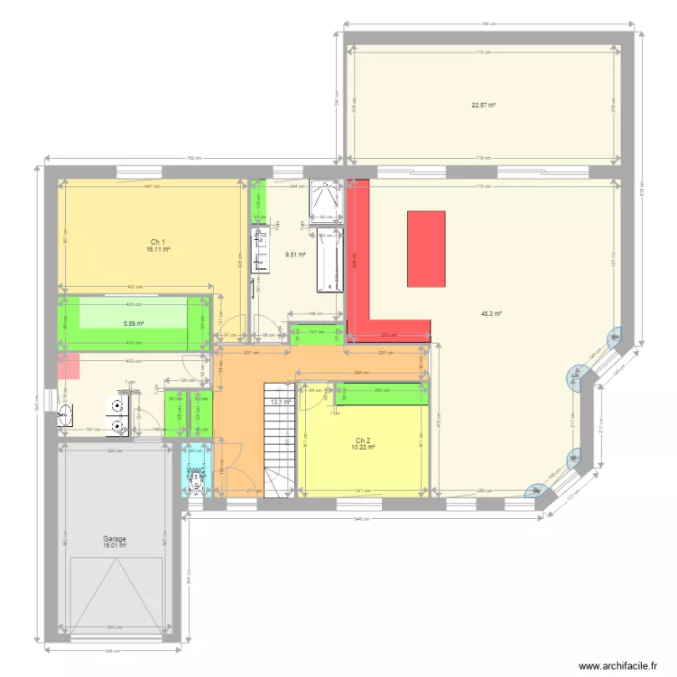 LESCIEUX. Plan de 
