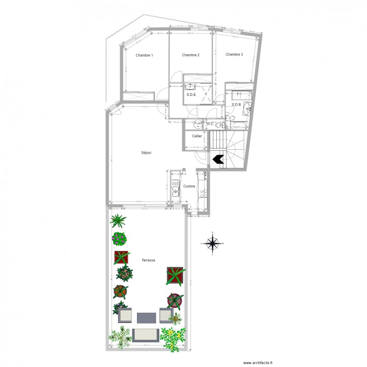 PLAN ETAGE cg apres travaux. Plan de 0 pièce et 0 m2