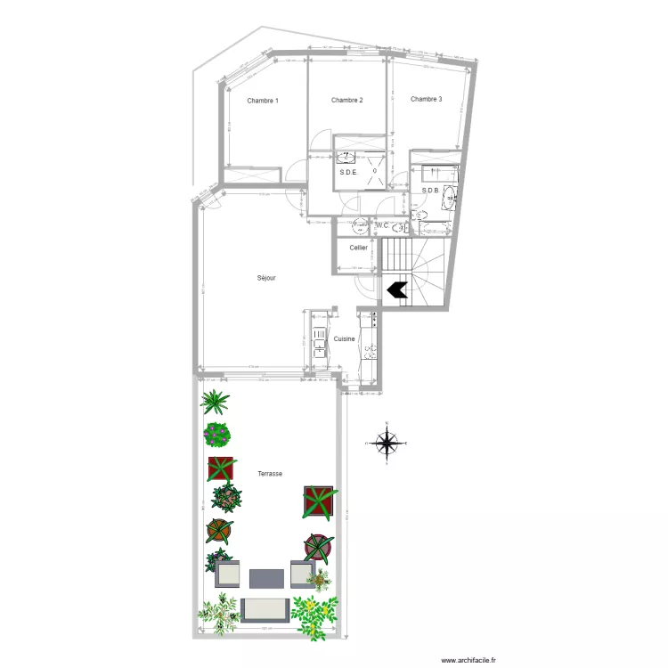 PLAN ETAGE cg apres travaux. Plan de 