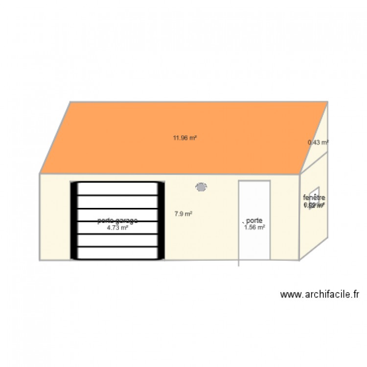 façade garage projet. Plan de 0 pièce et 0 m2