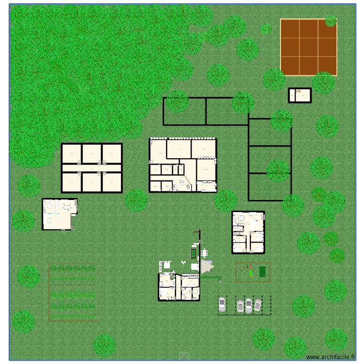 plan élevages. Plan de 41 pièces et 871 m2