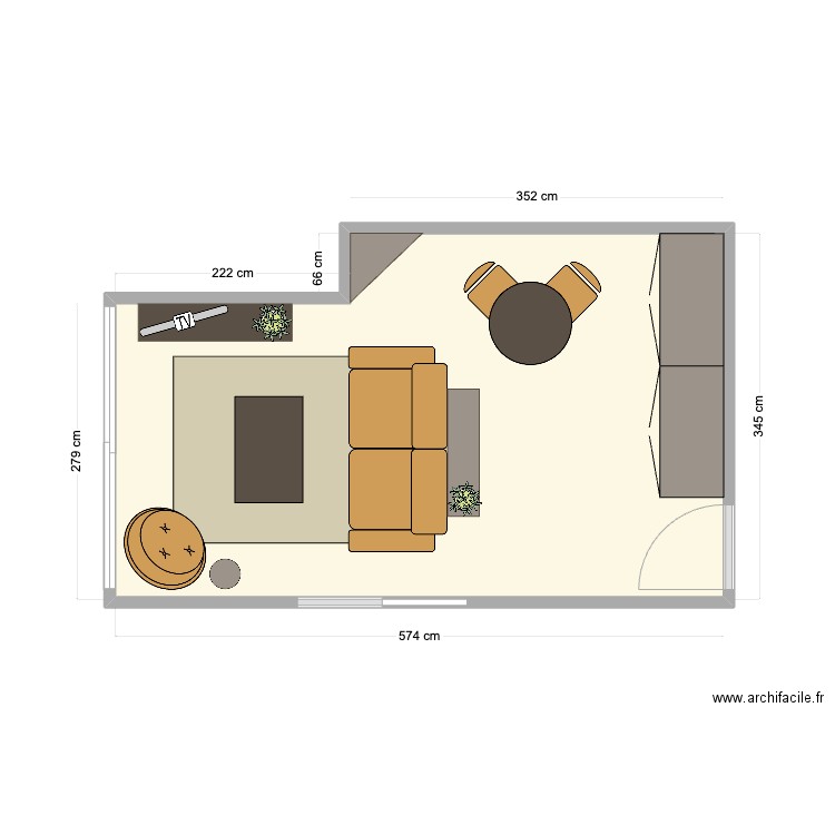 Ingrid 1. Plan de 1 pièce et 18 m2