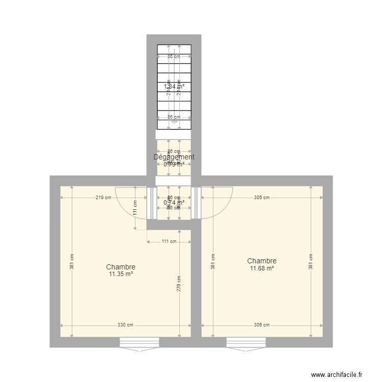 F3 Duplex 1er étage. Plan de 0 pièce et 0 m2