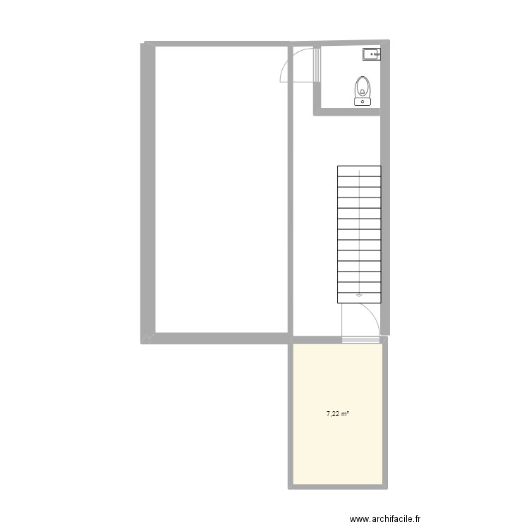 Garaje 1 . Plan de 1 pièce et 7 m2