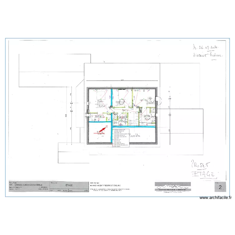 Plan Electrique &eacute;tage FREDERIC. Plan de 