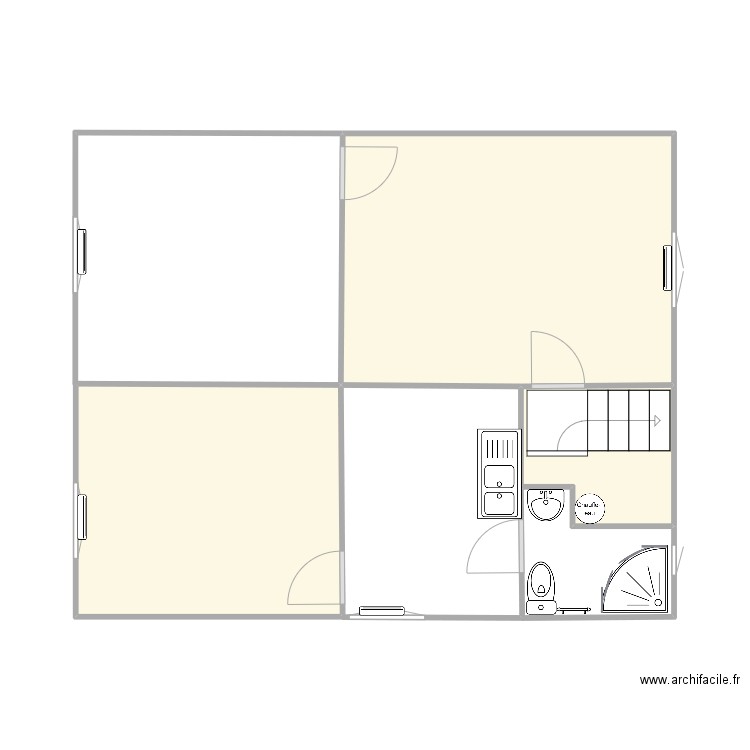 3D - Van Durmen. Plan de 3 pièces et 28 m2