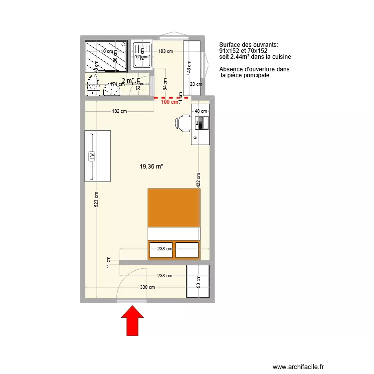 43 chauss&eacute;e de Madeleine . Plan de 