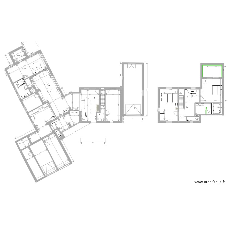 Cysoing Extension. Plan de 17 pièces et 320 m2