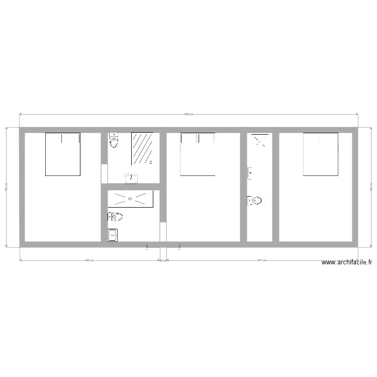 Bungalow. Plan de 0 pièce et 0 m2