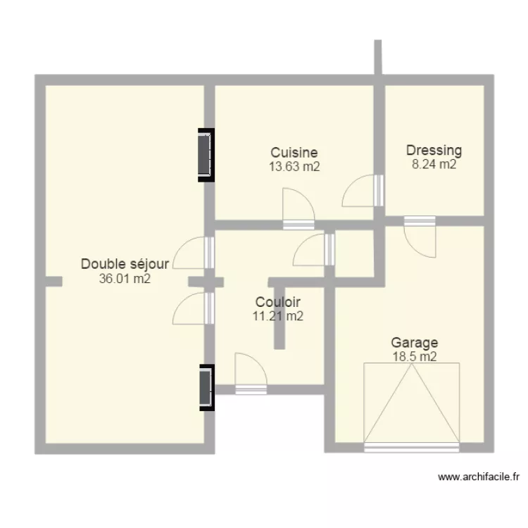 Petit chateau. Plan de 