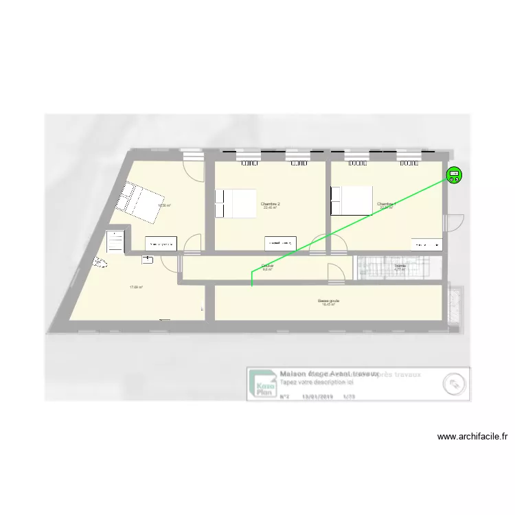 Maison Amenagement. Plan de 