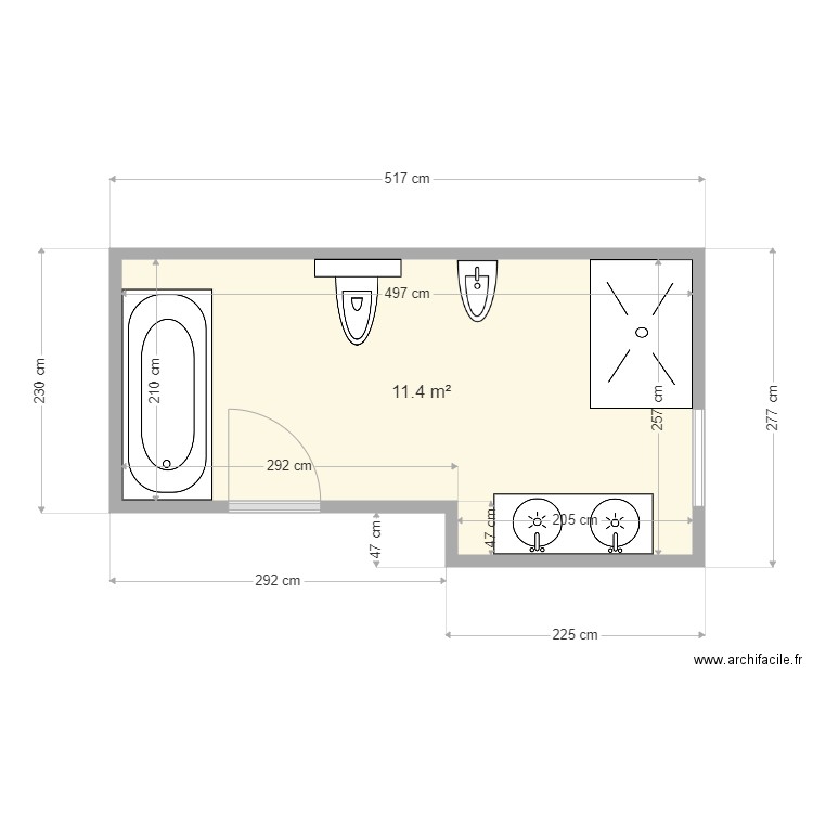 NERINA BELVAUX SDB. Plan de 0 pièce et 0 m2