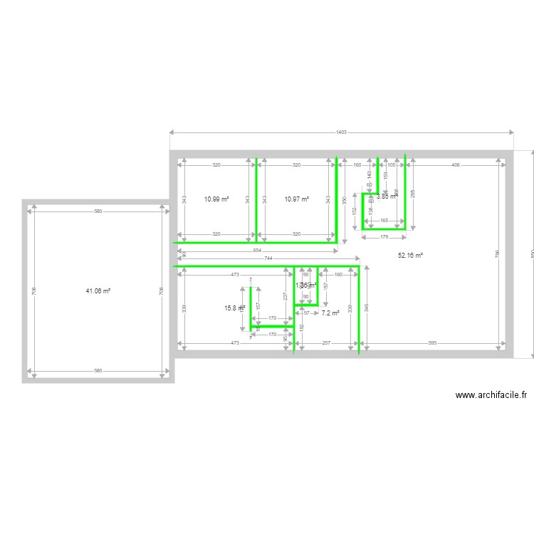 MAGAUD ADRIEN. Plan de 8 pièces et 143 m2