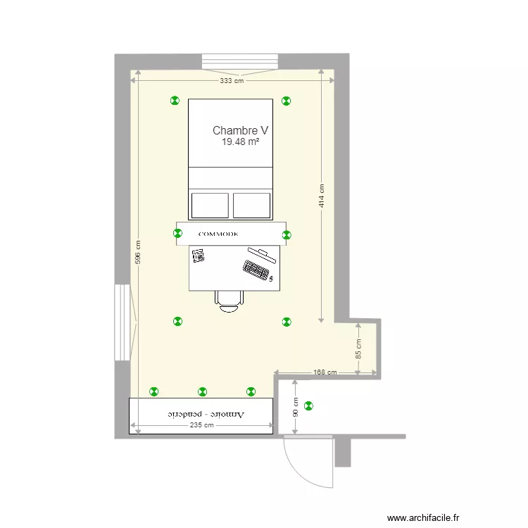 CHAMBRE VINCENT. Plan de 