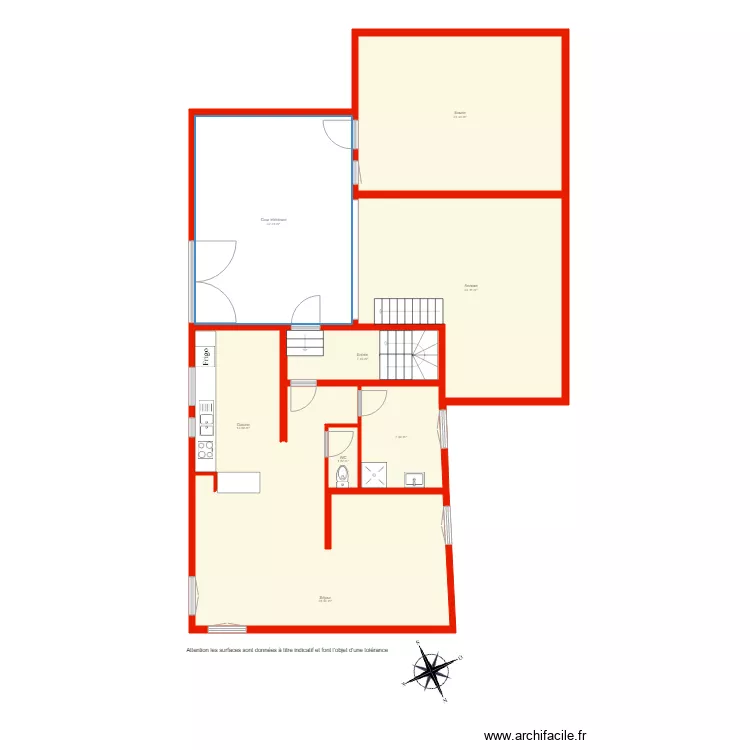 BI 2907 Annexes rdc non c&ocirc;t&eacute;. Plan de 