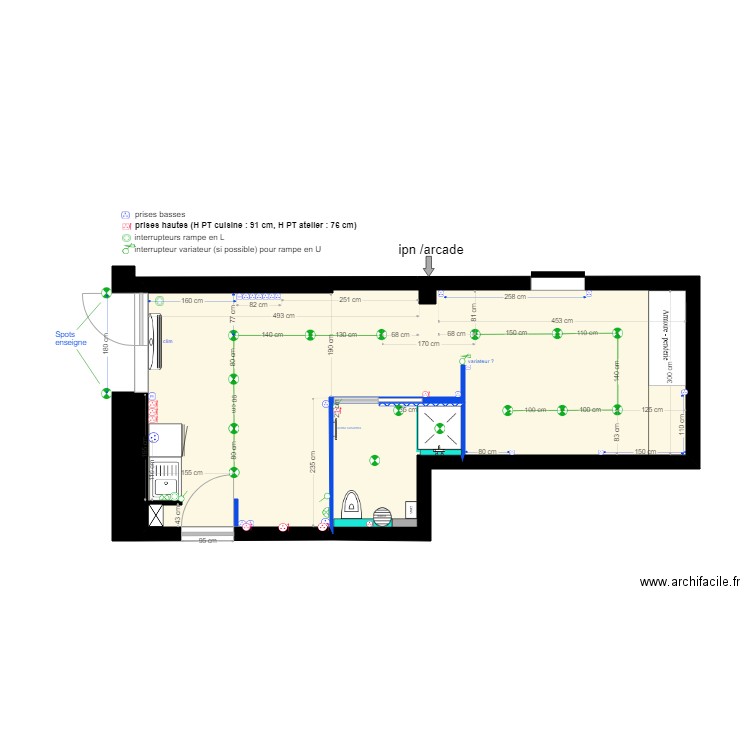 PLAN ELECTRICITE. Plan de 0 pièce et 0 m2