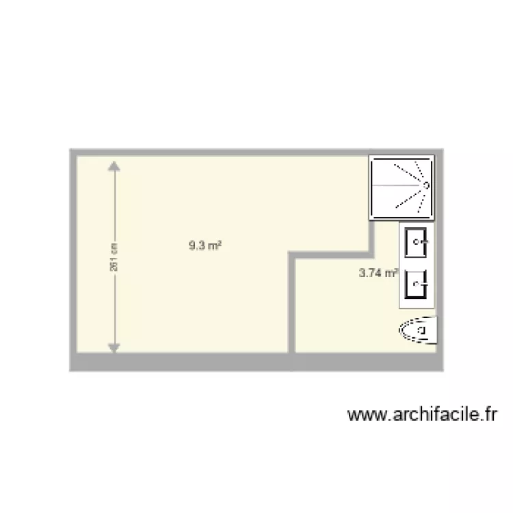 bonbon salle de bains. Plan de 