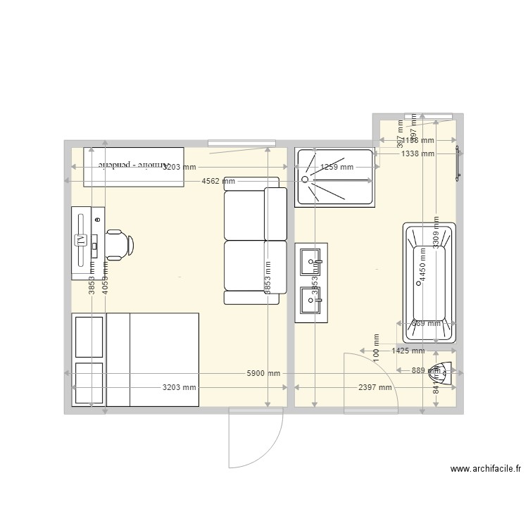 sldb rdc. Plan de 0 pièce et 0 m2
