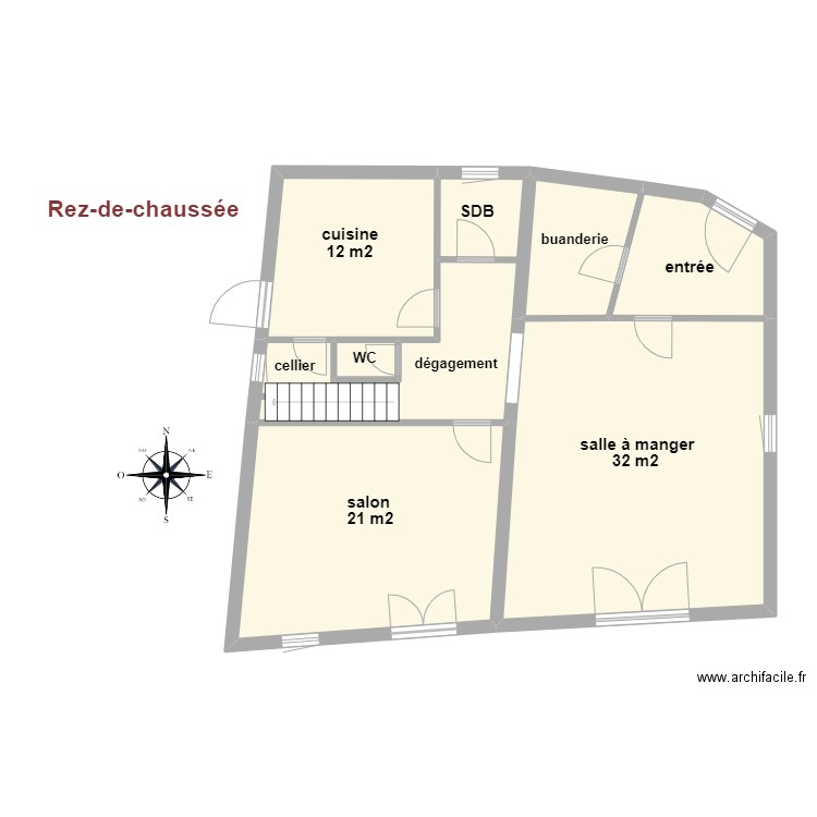 francine rdc. Plan de 0 pièce et 0 m2