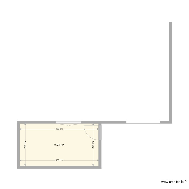 CARITEY SAPOIS. Plan de 1 pièce et 10 m2