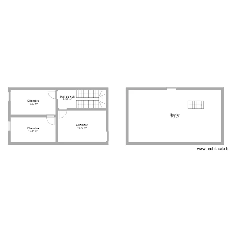 lambot 92 &eacute;tage grenier. Plan de 